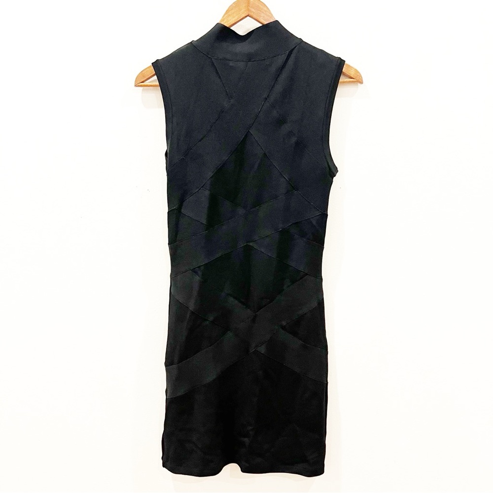 Allsaints Hazel Dress Womens 8 Black Knitted Whimsigoth Grunge Bodycon Stretch - Picture 2 of 11